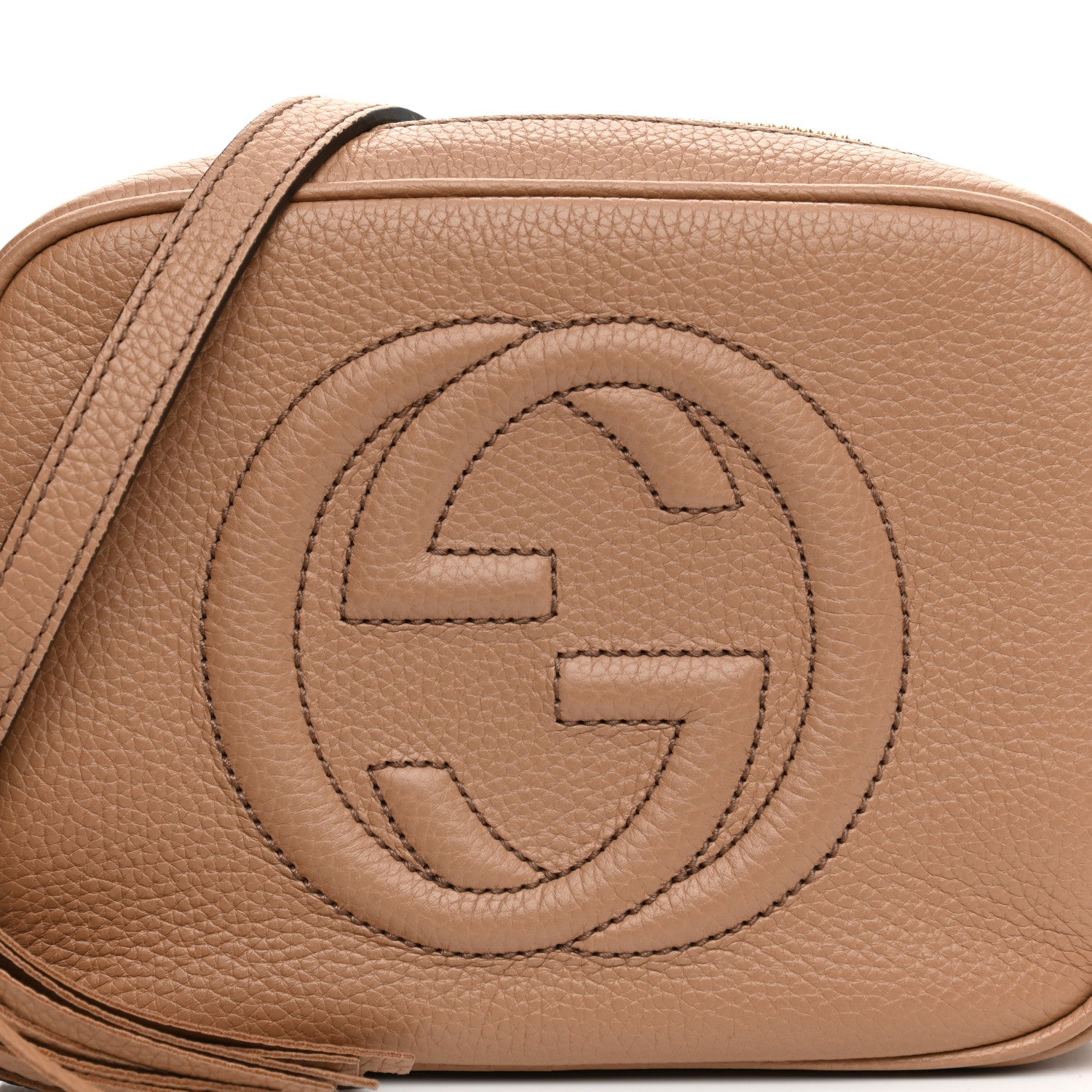 Gucci Pebbled Calfskin Small Soho Disco Bag Rose Beige 9 of 11