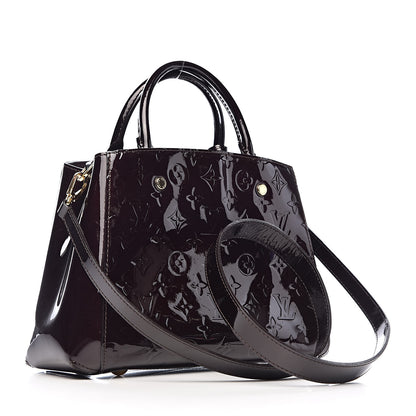 Louis Vuitton Vernis Montaigne BB Amarante 3 of 13