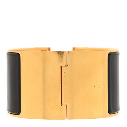 Hermes Enamel Extra Wide Clic Clac H Bracelet Black 3 of 4