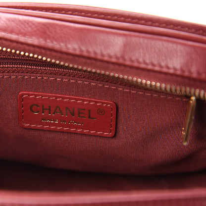 Chanel Calfskin Quilted CC Small Vanity Case Dark Red 8 of 10
