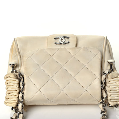 Chanel Lambskin Quilted Chain Accordion Flap White 6 of 8