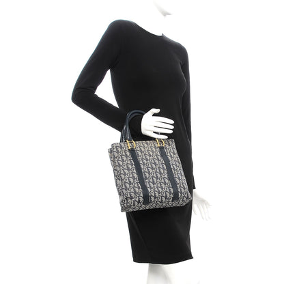 Christian Dior Monogram Tote Navy Blue 2 of 7