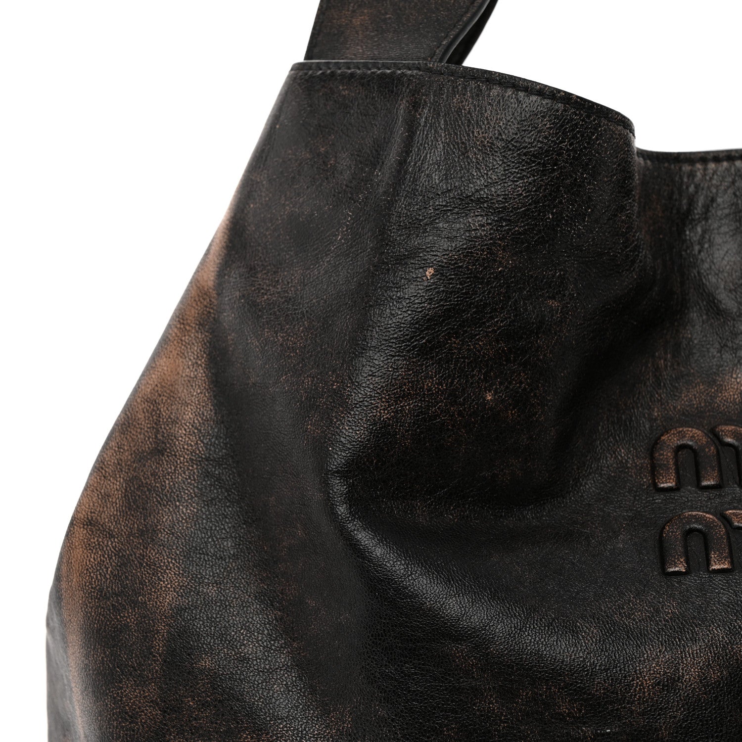 Miu Miu Soft Calf Hobo Bag Brown 11 of 12