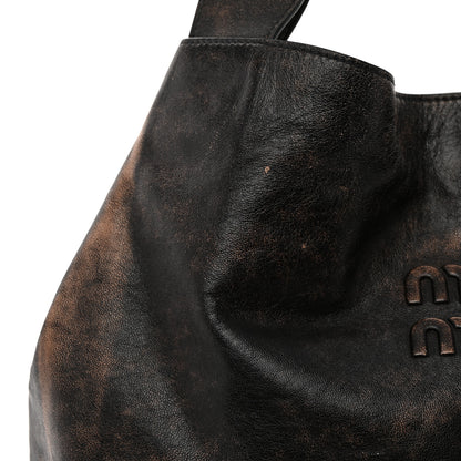 Miu Miu Soft Calf Hobo Bag Brown 11 of 12