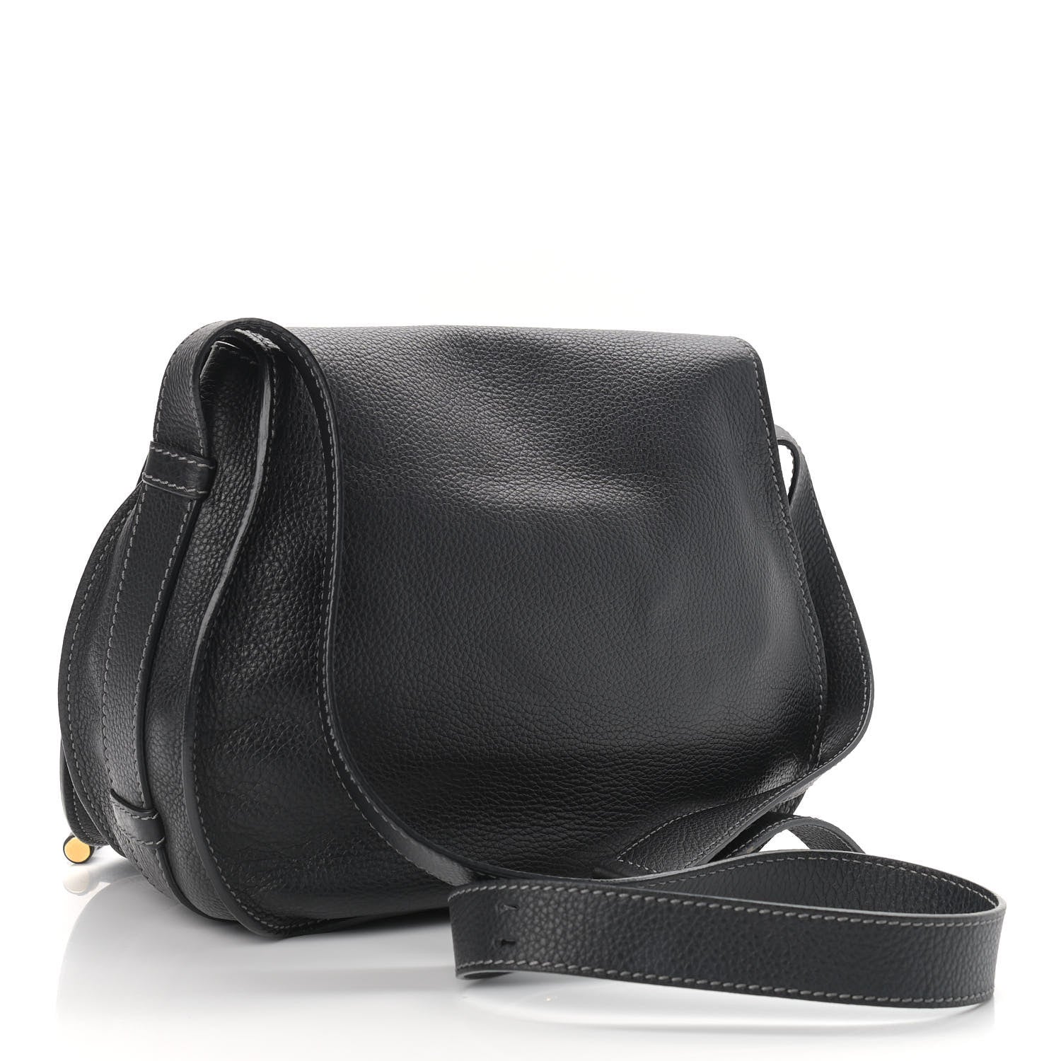 Chloe Calfskin Medium Marcie Round Crossbody Bag Black 3 of 8