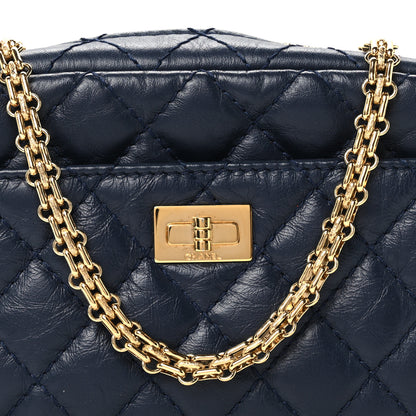 Chanel Aged Calfskin Quilted Mini Reissue Camera Case Navy 8 of 10
