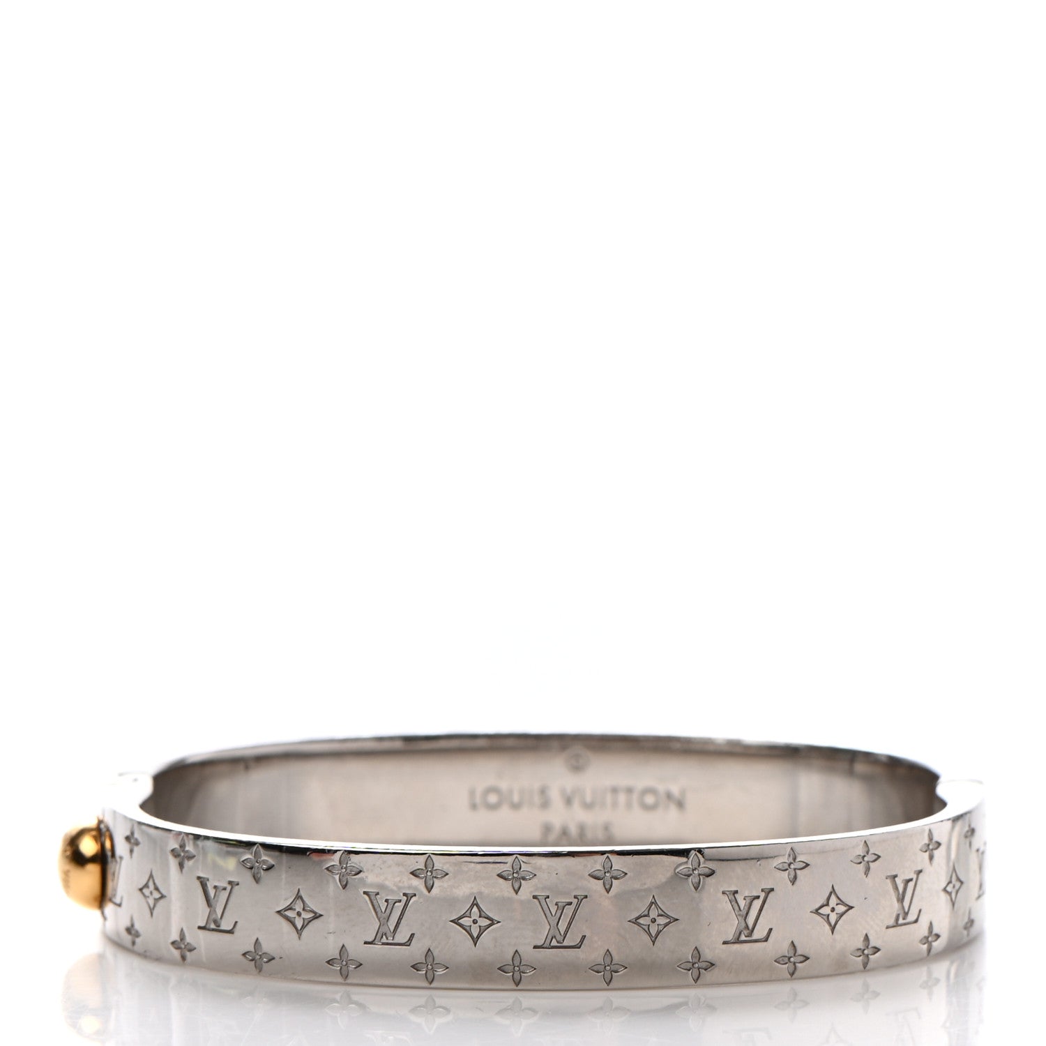 Louis Vuitton Palladium Monogram Nanogram Cuff S 3 of 7