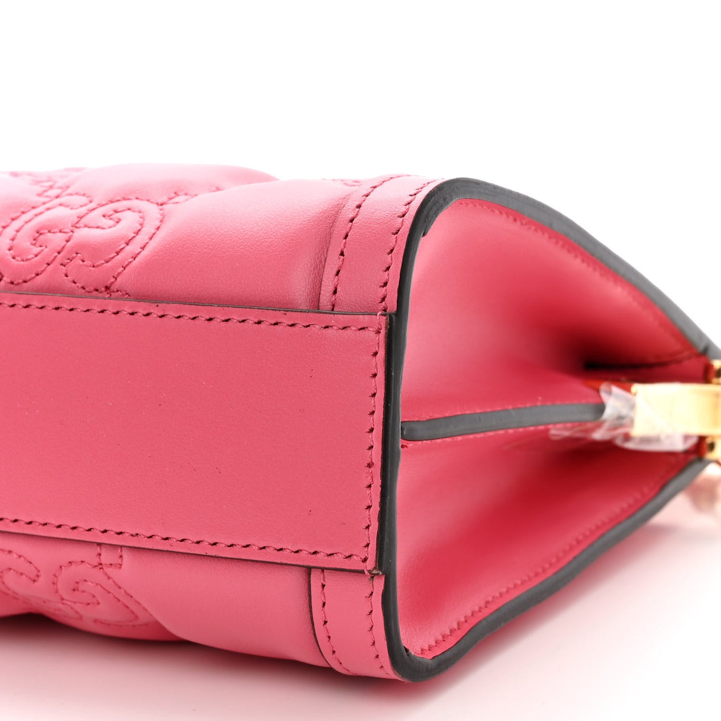 Calfskin GG Matelasse Small Slim Chain Shoulder Bag Rhodamine Pink Natural