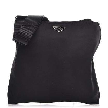 Prada Nylon Small Flat Messenger Bag Black 1 of 7