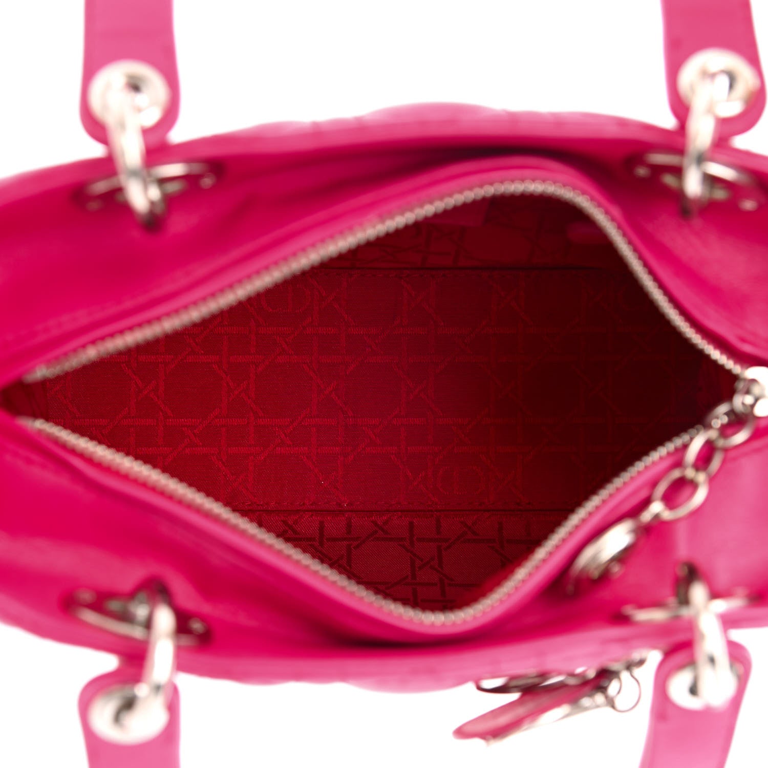 Christian Dior Lambskin Cannage Medium Lady Dior Pink 5 of 9