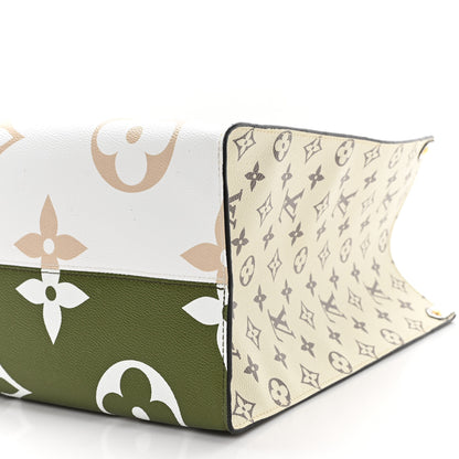 Louis Vuitton Monogram Giant Onthego GM Kaki Beige 9 of 10