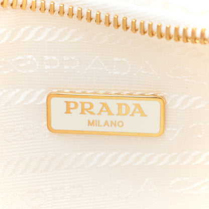 Prada Yarn Raffia Effect Crochet Re-Edition 2005 Shoulder Bag White 6 of 9