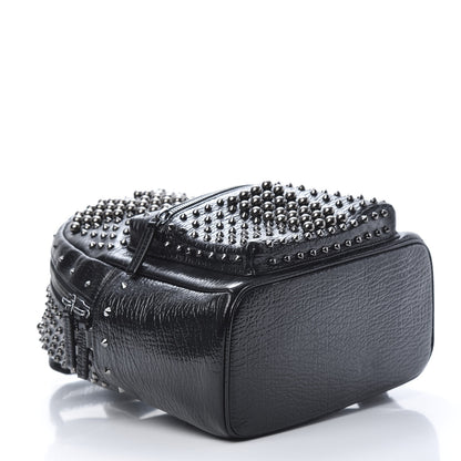 MCM Grained Calfskin Pearl Stud Stark Backpack Black 3 of 9