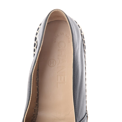 Chanel Lambskin CC Espadrilles 38 Black 5 of 8