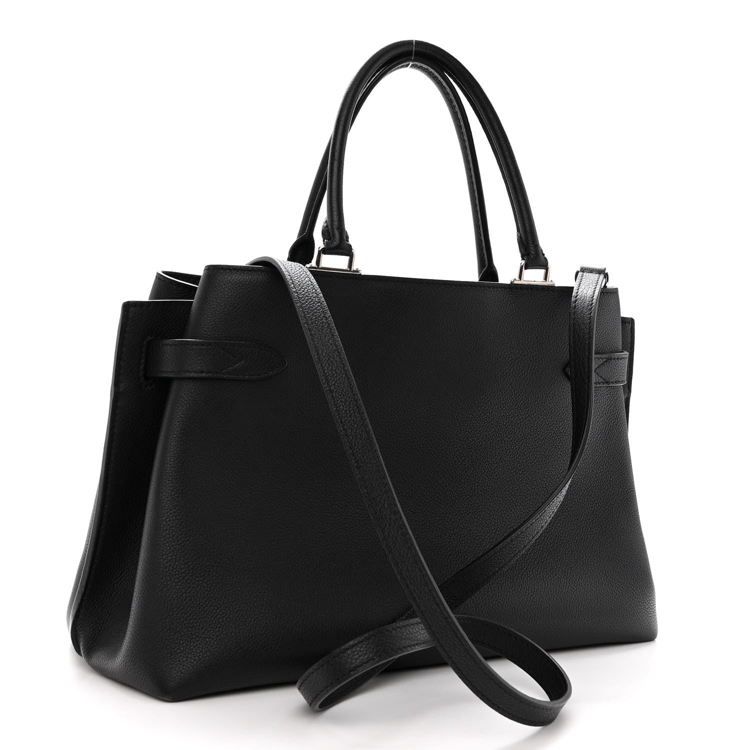 Louis Vuitton LOUIS VUITTON Calfskin Lockme Day Black 3 of 11
