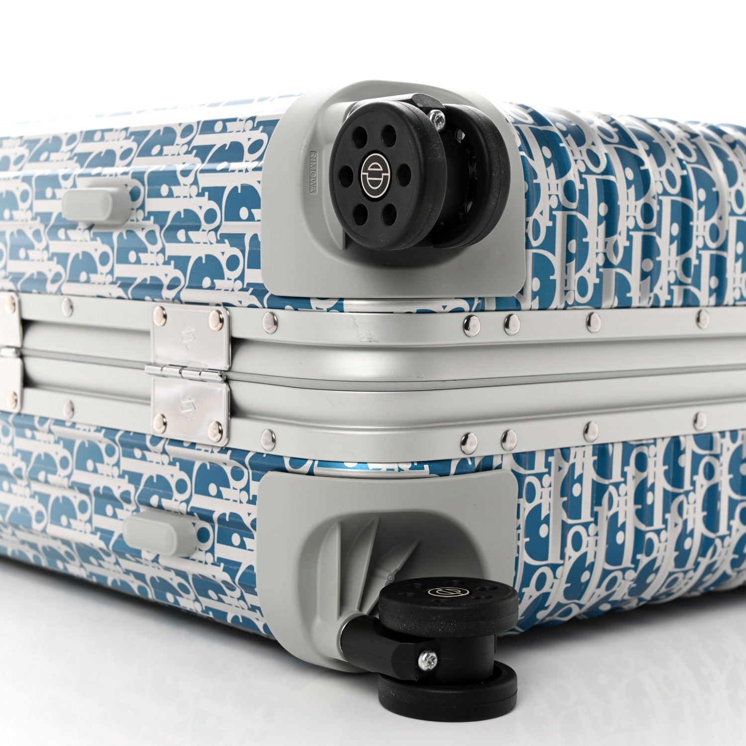 Christian Dior X RIMOWA Aluminum Gradient Cabin Luggage Blue Multi 7 of 10