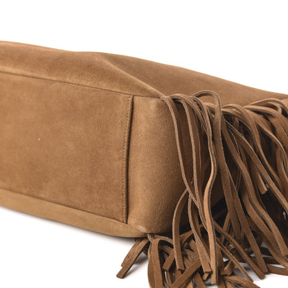 Saint Laurent Suede Fringe Monogram Shopping Tote Light Ochre 6 of 8