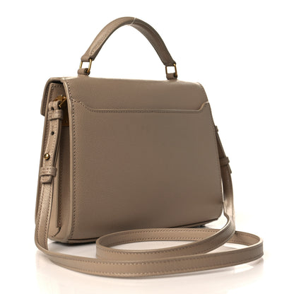 Saint Laurent Grain de Poudre Mini Classic Monogram Cassandra Top Handle Beige 3 of 9