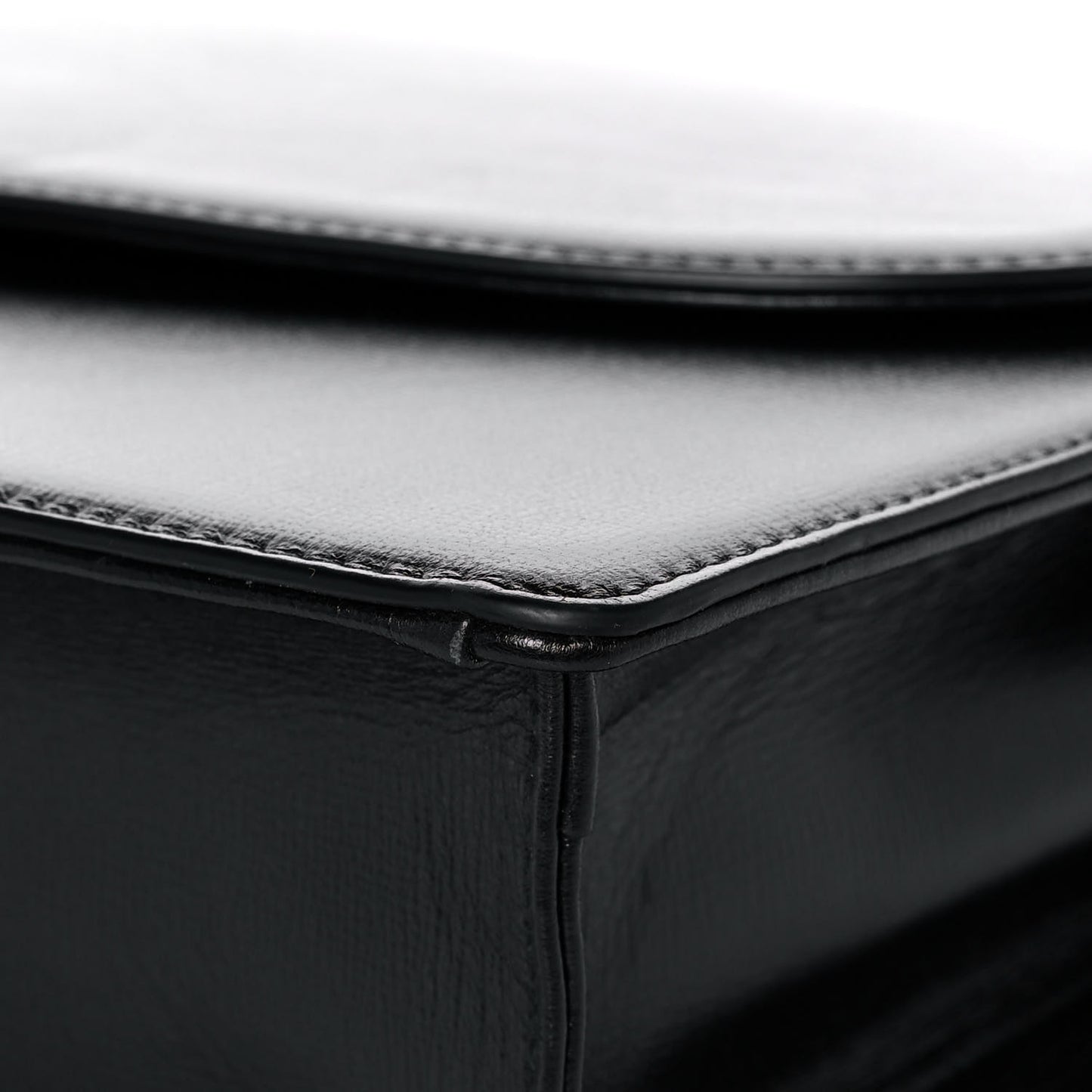 Textured Calfskin Medium Torchon GG Ring Shoulder Bag Black