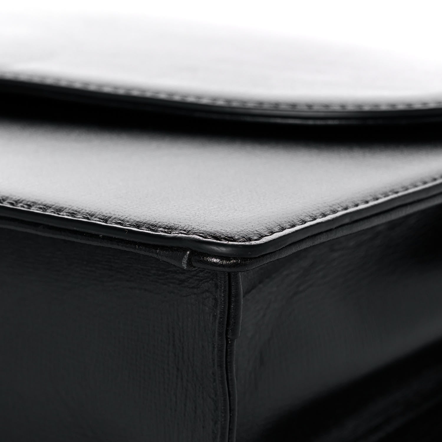 Gucci Textured Calfskin Medium Torchon GG Ring Shoulder Bag Black 12 of 15