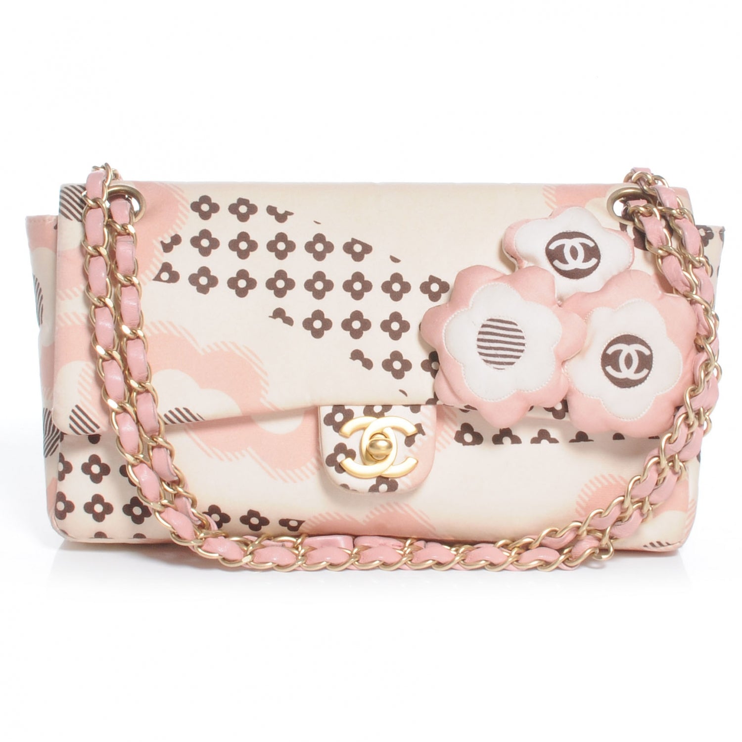 Chanel Silk Pillowed Camellia Flap Pink 1 of 9