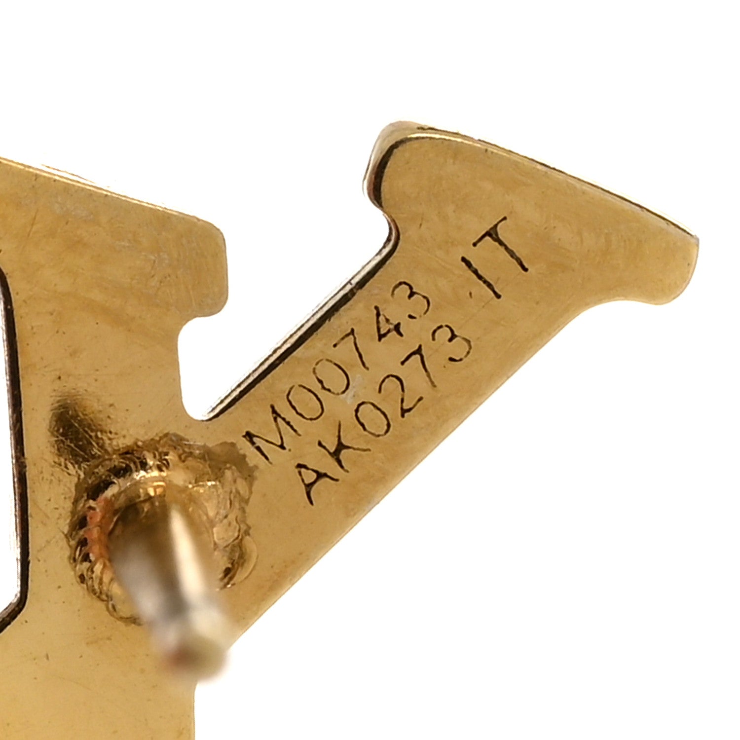 Louis Vuitton Metal LV Iconic Earrings Gold 5 of 6