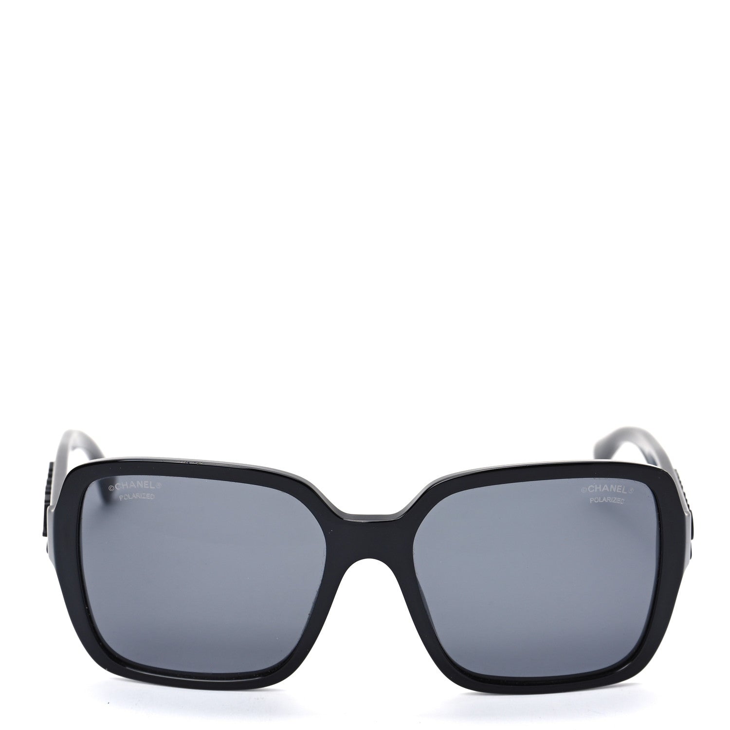 Chanel Acetate Polarized Square Sunglasses 5408 Black 2 of 6