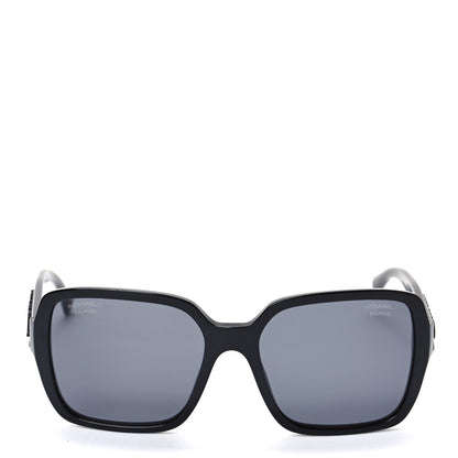 Chanel Acetate Polarized Square Sunglasses 5408 Black 2 of 6