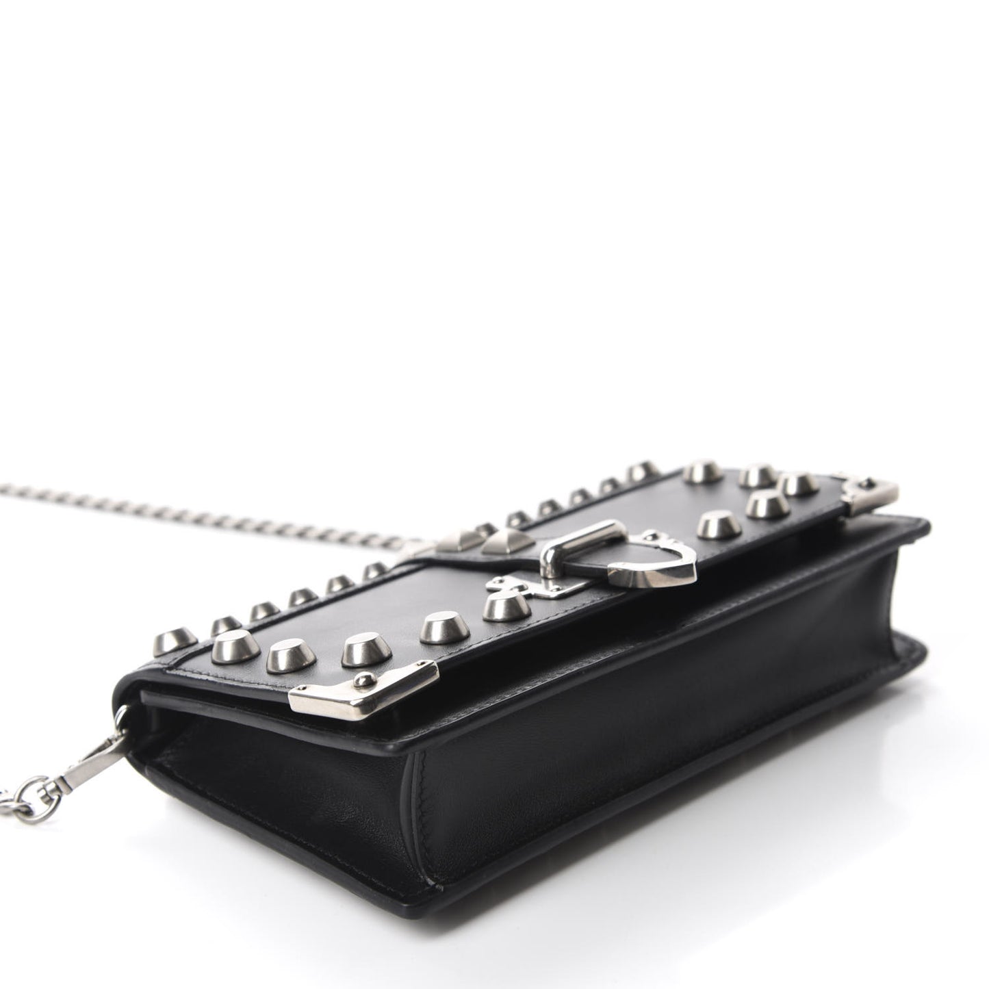 City Calfskin Cahier Studded Mini Bag Black