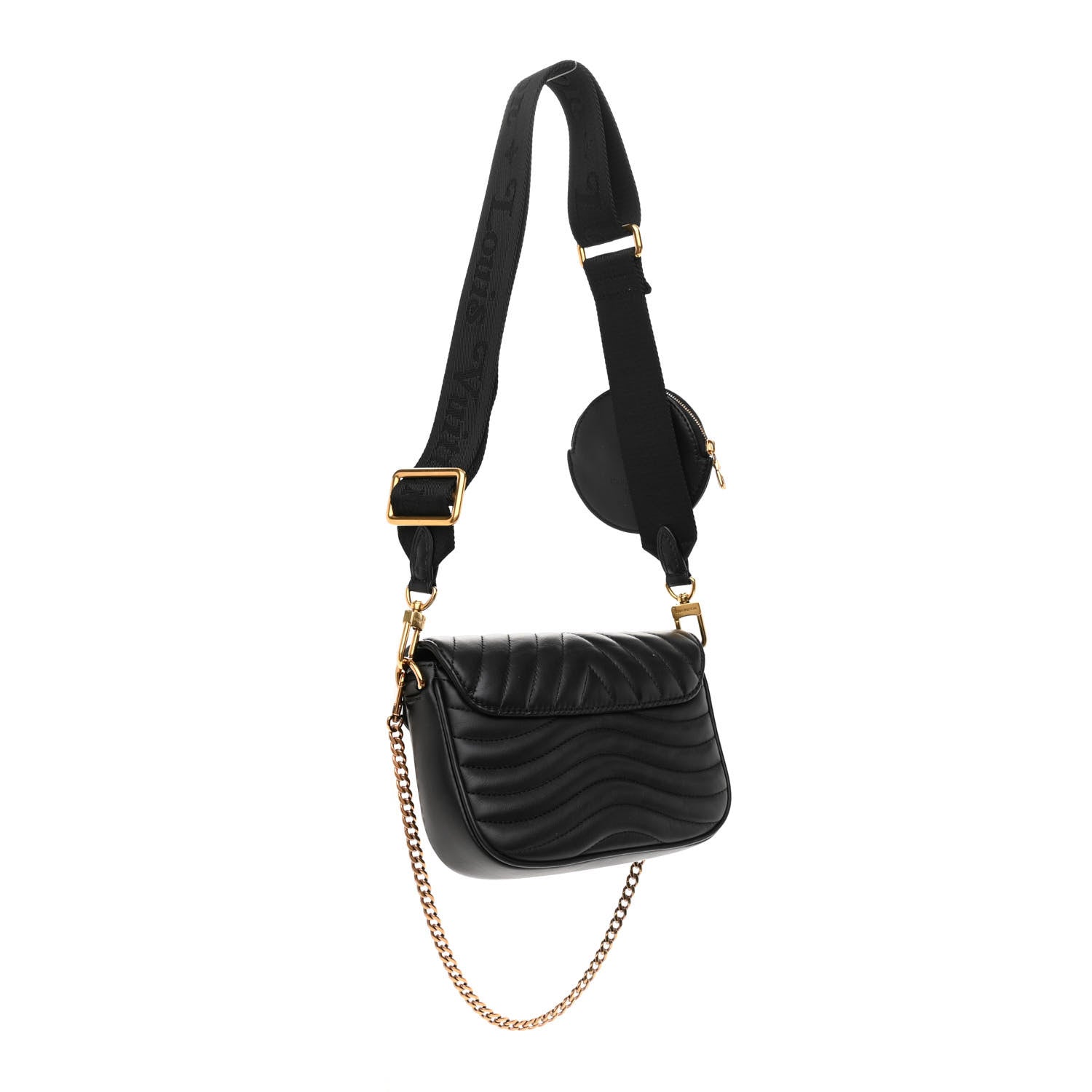 Louis Vuitton Calfskin New Wave Multi Pochette Black 3 of 11