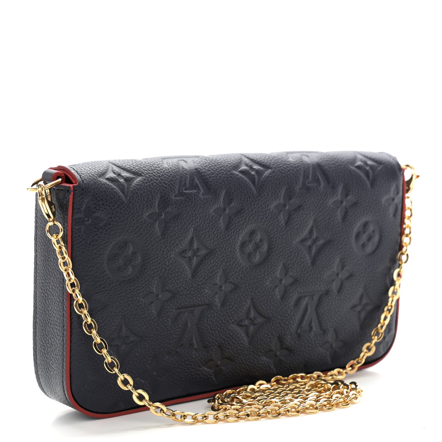 Louis Vuitton Empreinte Pochette Felicie Chain Wallet Marine Rouge 4 of 10