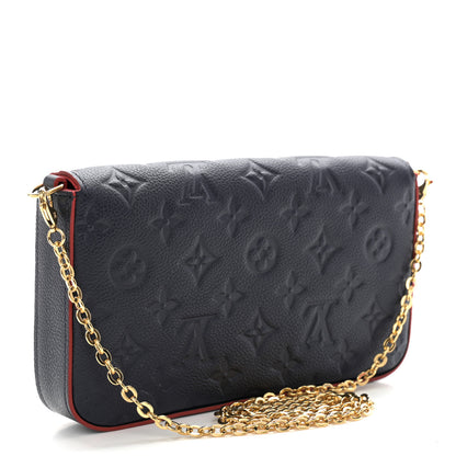 Louis Vuitton Empreinte Pochette Felicie Chain Wallet Marine Rouge 4 of 10