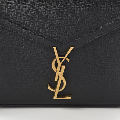 Saint Laurent Grain de Poudre Mini Classic Monogram Cassandra Top Handle Black Rouge Legion 9 of 9