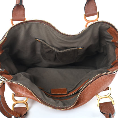 Chloe Calfskin Large Marcie Satchel Tan 4 of 4