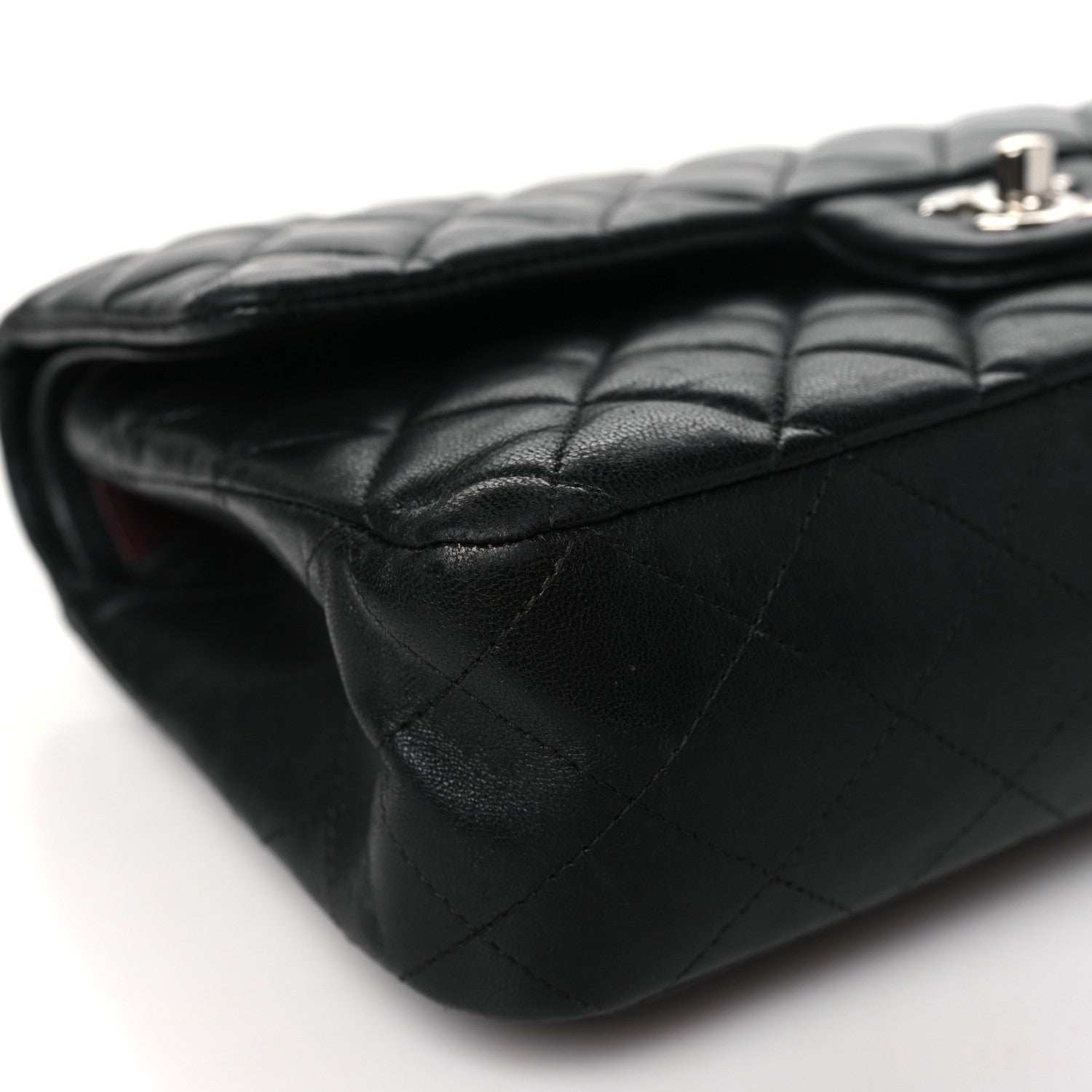Chanel Lambskin Quilted Medium Double Flap Black 9 of 12