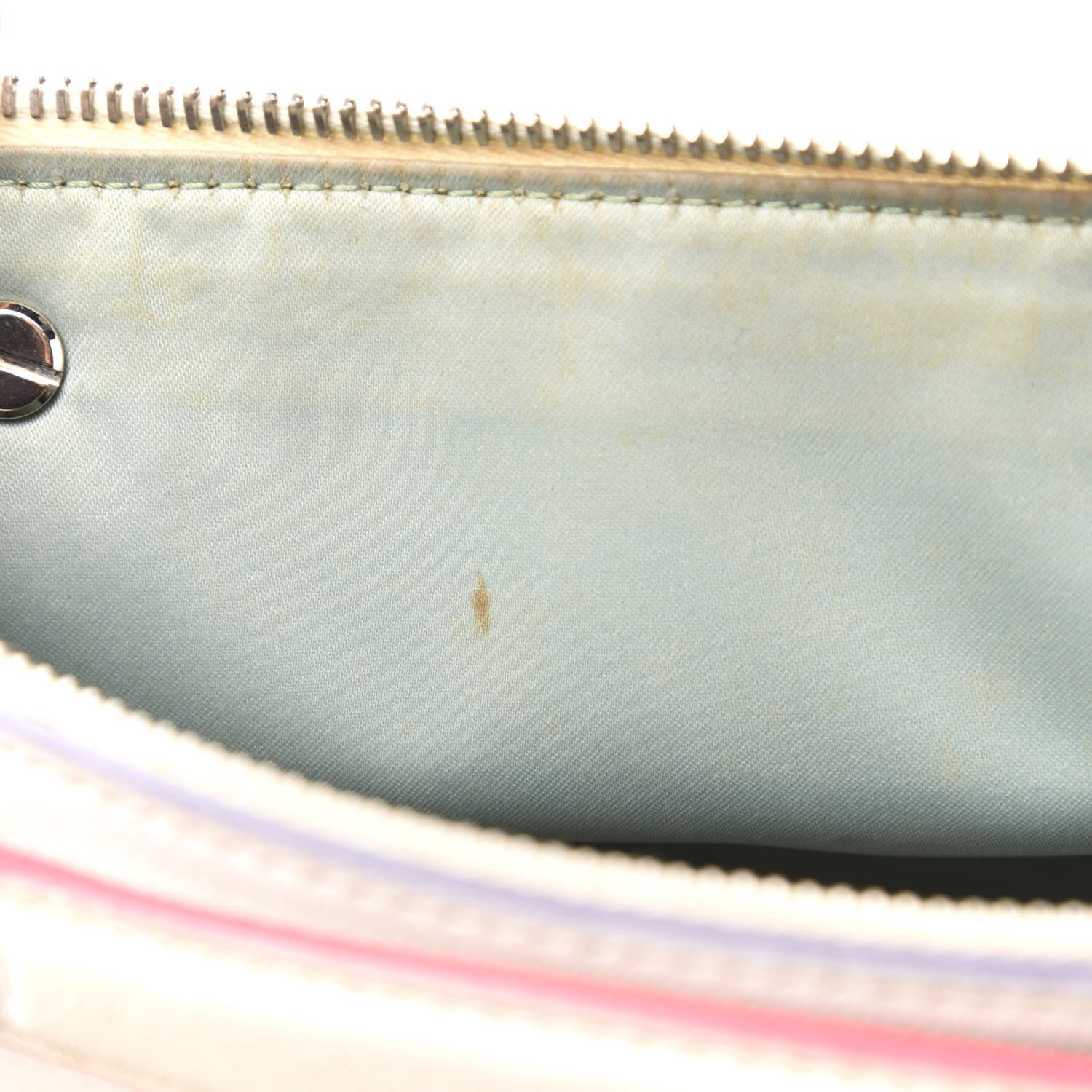 Fendi Vitello Dolce Crystal Croc Tail Mini By The Way Boston Bag White Ice Multicolor 12 of 15