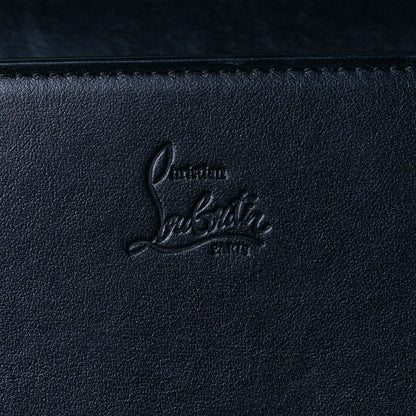 Christian Louboutin Calfskin Spikes Paloma Clutch Black 6 of 8