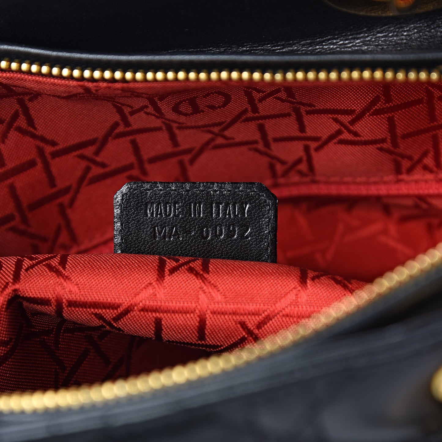 Lambskin Cannage Large Lady Dior Black