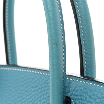 Hermes Taurillon Clemence Birkin 30 Blue Jean 14 of 14