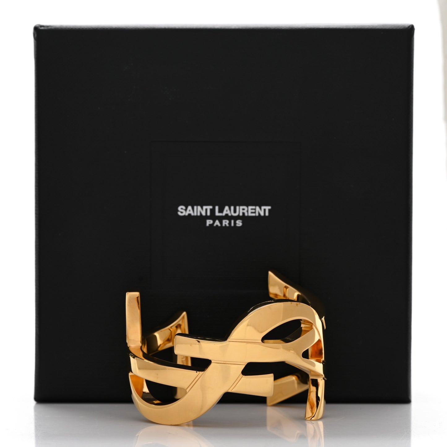 Brass Monogram Cuff Bracelet Gold