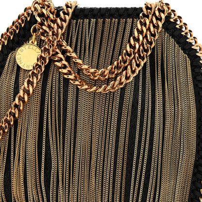 Stella McCartney Eco Suede Tiny Fringe Falabella Tote Black Gold 7 of 9