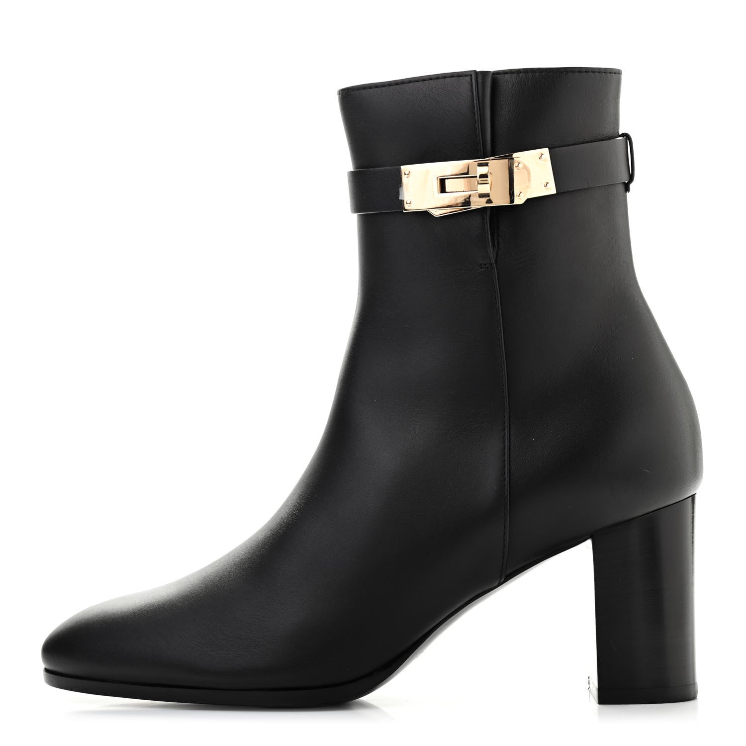 Hermes Calfskin Saint Germain Ankle Boots 37 Black 1 of 8