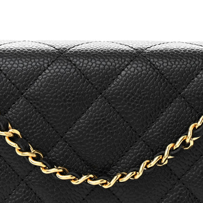 Chanel Caviar Quilted Wallet On Chain WOC Black 9 of 12