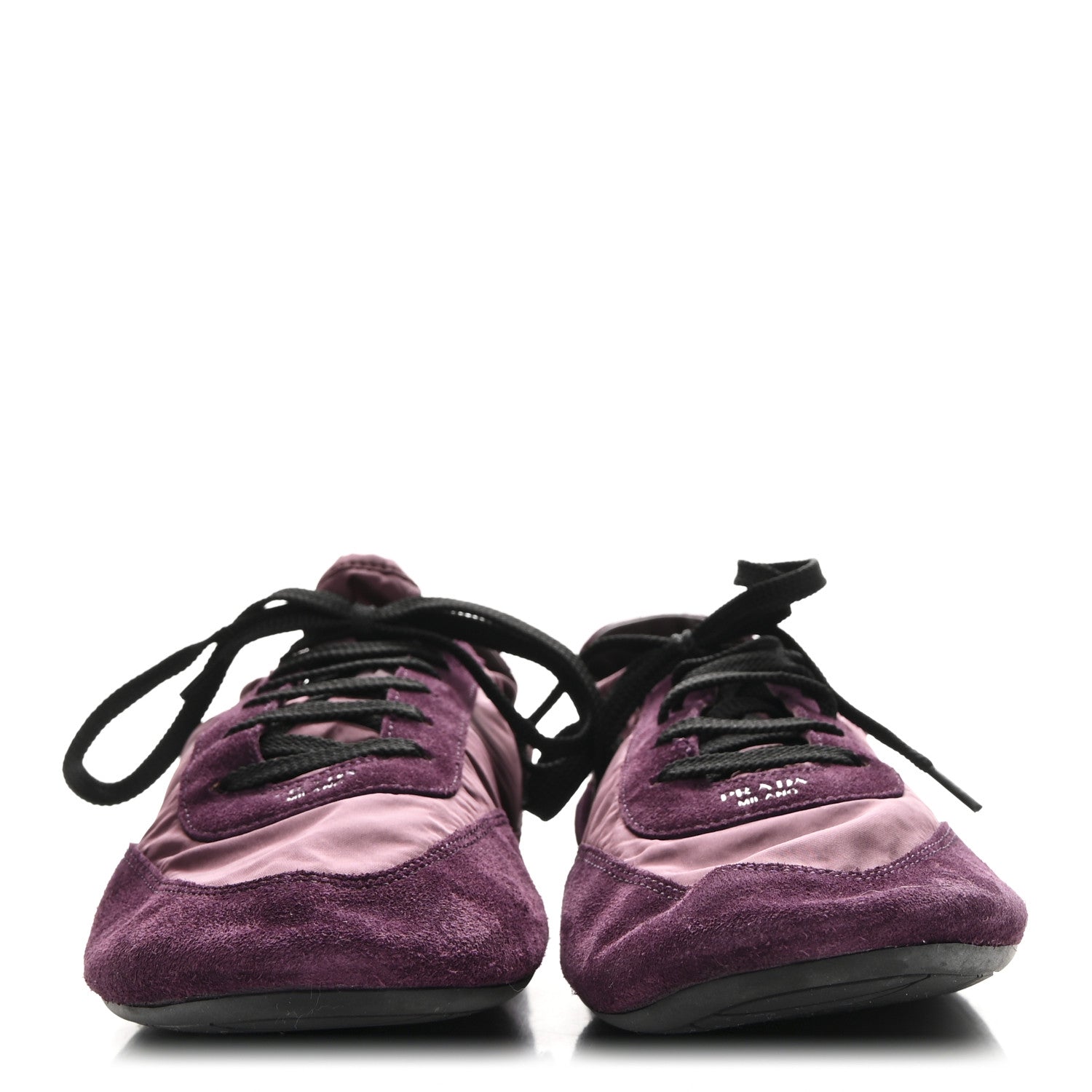 Prada Re-Nylon Suede Collapse Sneakers 39.5 Bordeaux 1815076