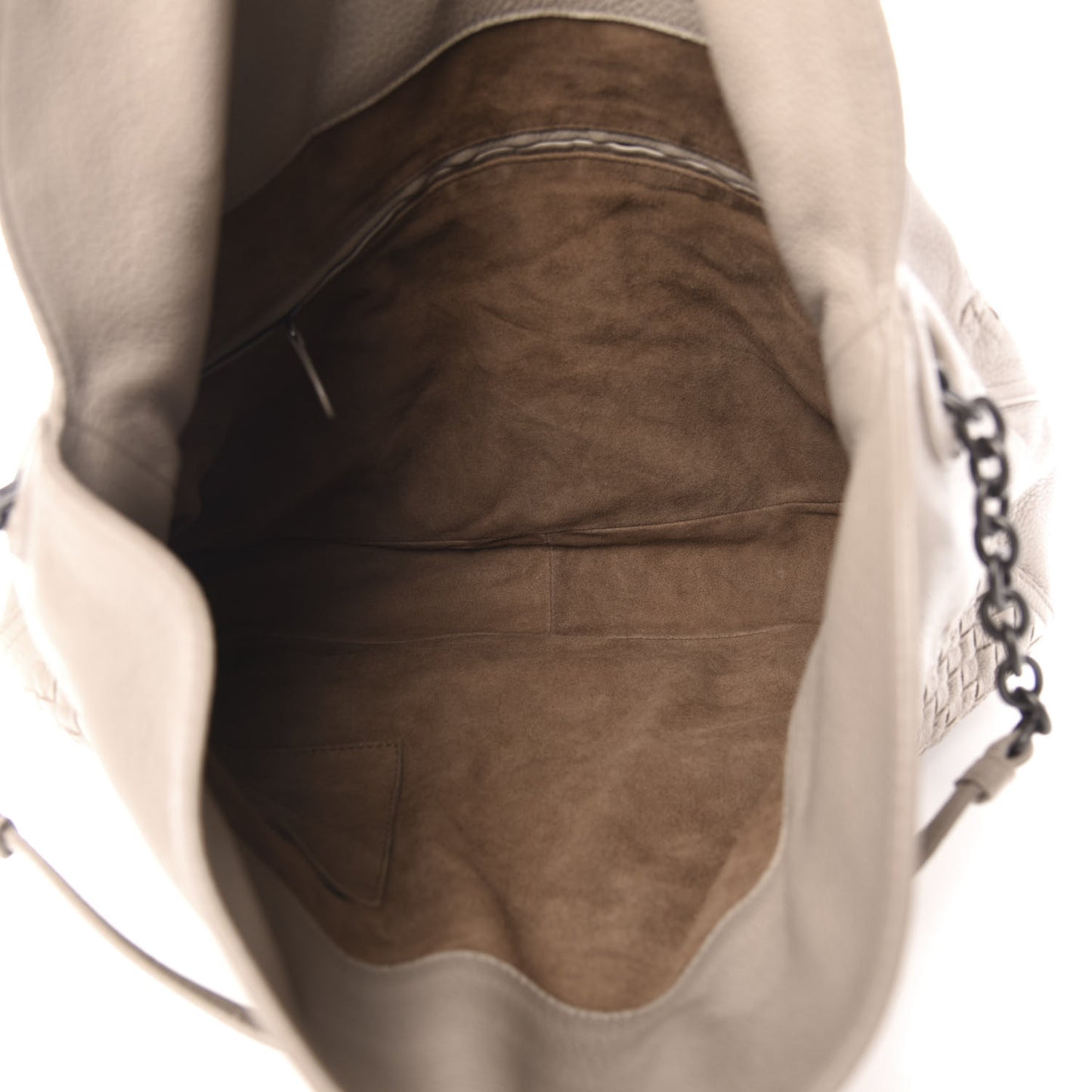 Cervo Intrecciato Flap Top Hobo Almond