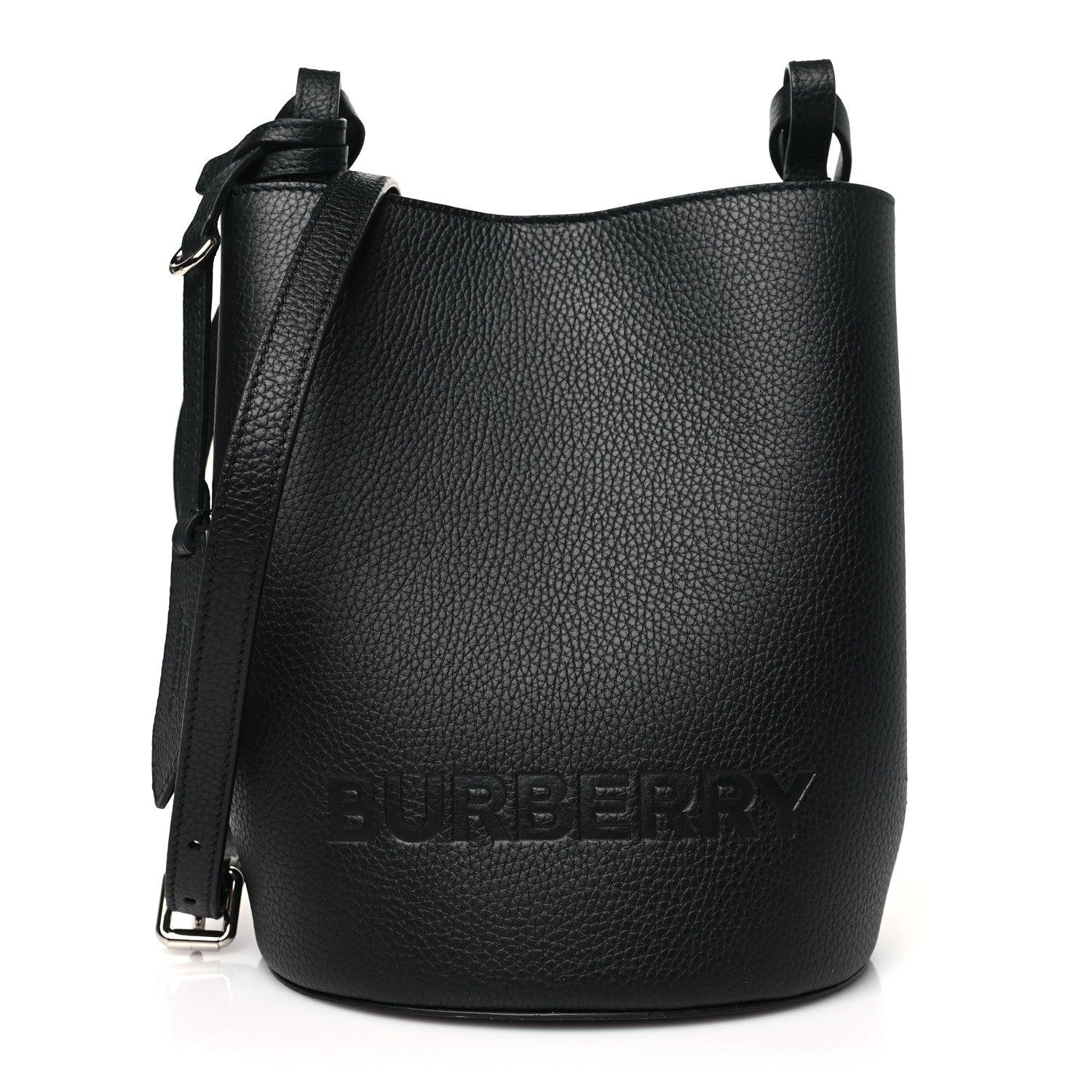 Burberry London Grainy Calfskin Small Lorne Bucket Crossbody Black 1 of 9