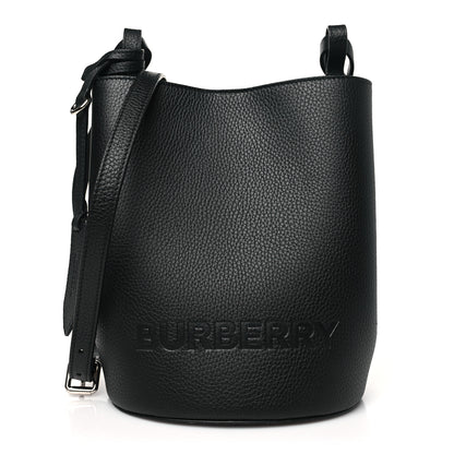 Burberry London Grainy Calfskin Small Lorne Bucket Crossbody Black 1 of 9