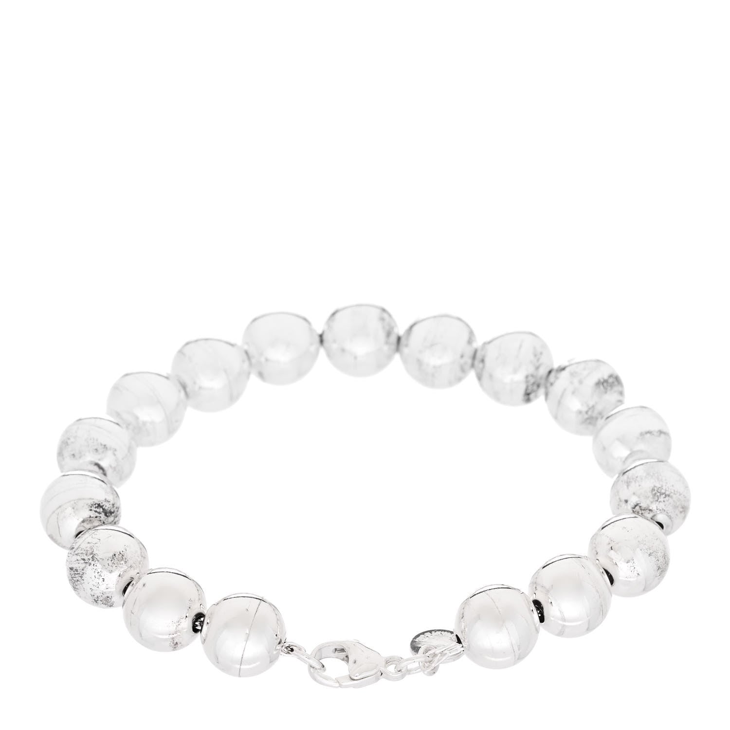 Tiffany Sterling Silver 10mm HardWear Ball Bracelet 2 of 7