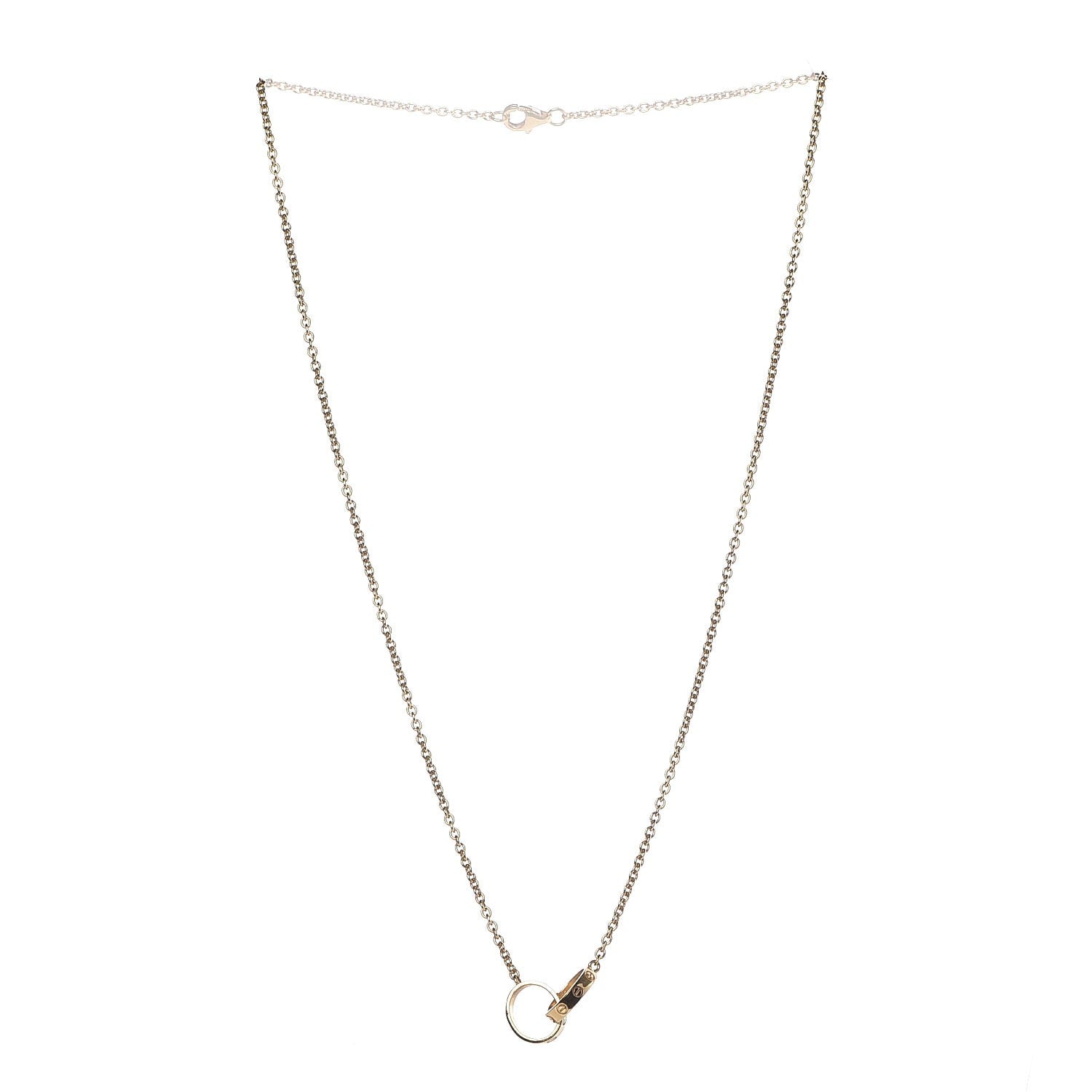 Cartier 18K Yellow Gold Interlocking LOVE Necklace 3 of 7