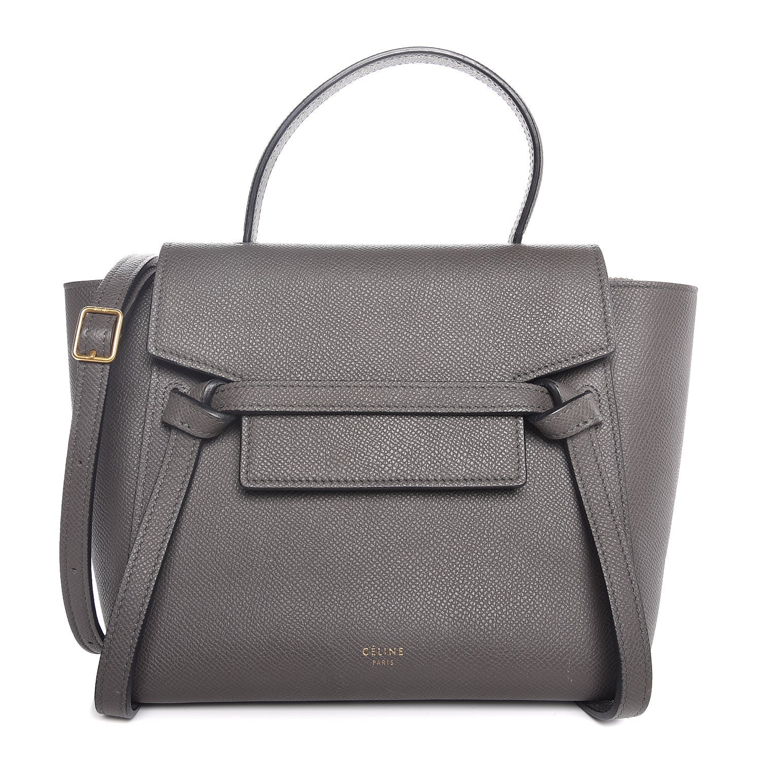 Celine Grained Calfskin Nano Belt Bag Grey 1 of 7